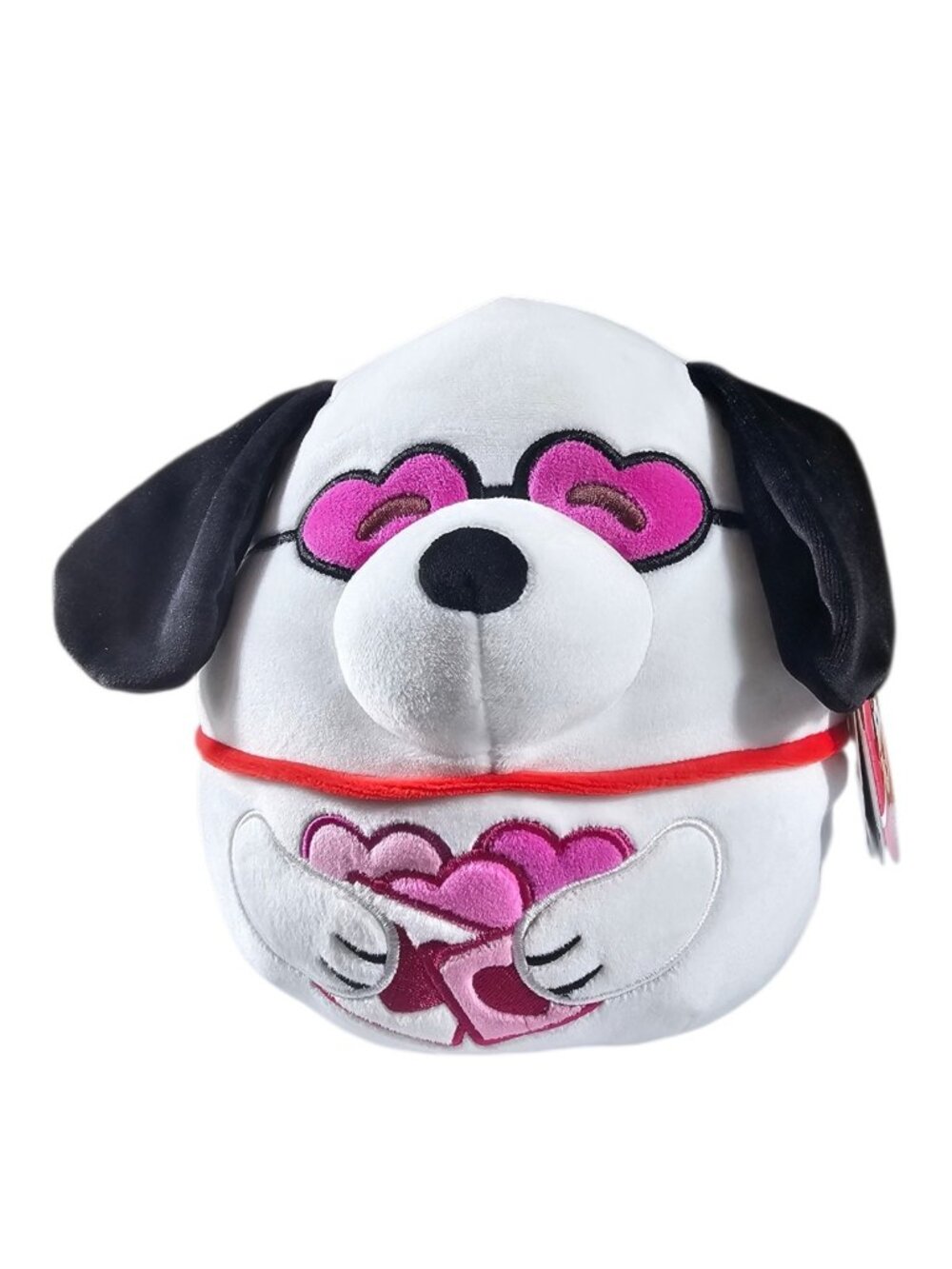 NWT Squishmallows 8” Inch Peanuts Snoopy With Pink heart Sunglasses & Valentine